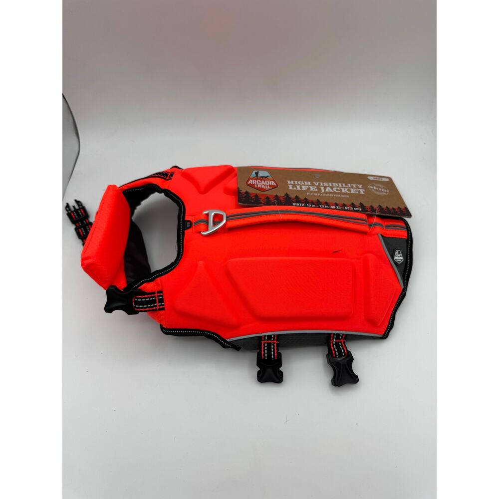 Arcadia Trail High Visibility Life Flotation Aquatic Dog Vest Harness Size S NWT
